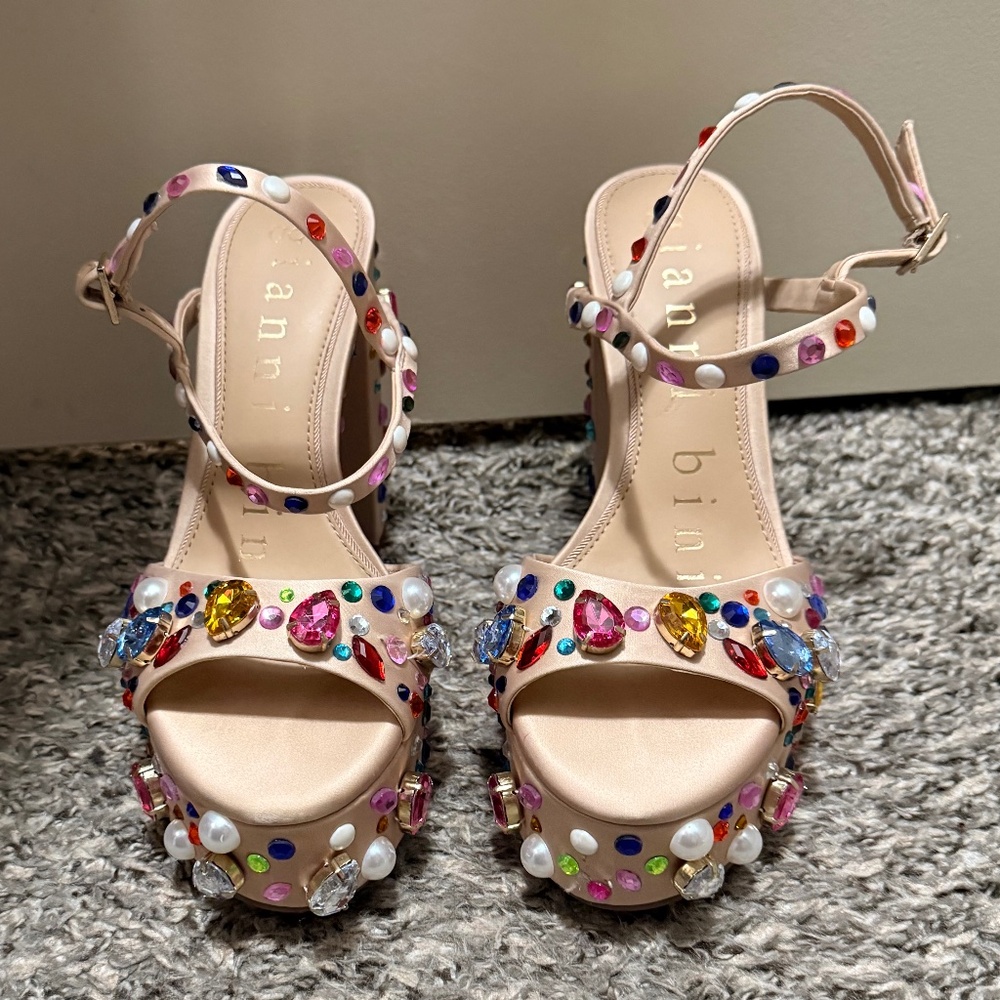 Gianni Bini Jewel Platform Heels